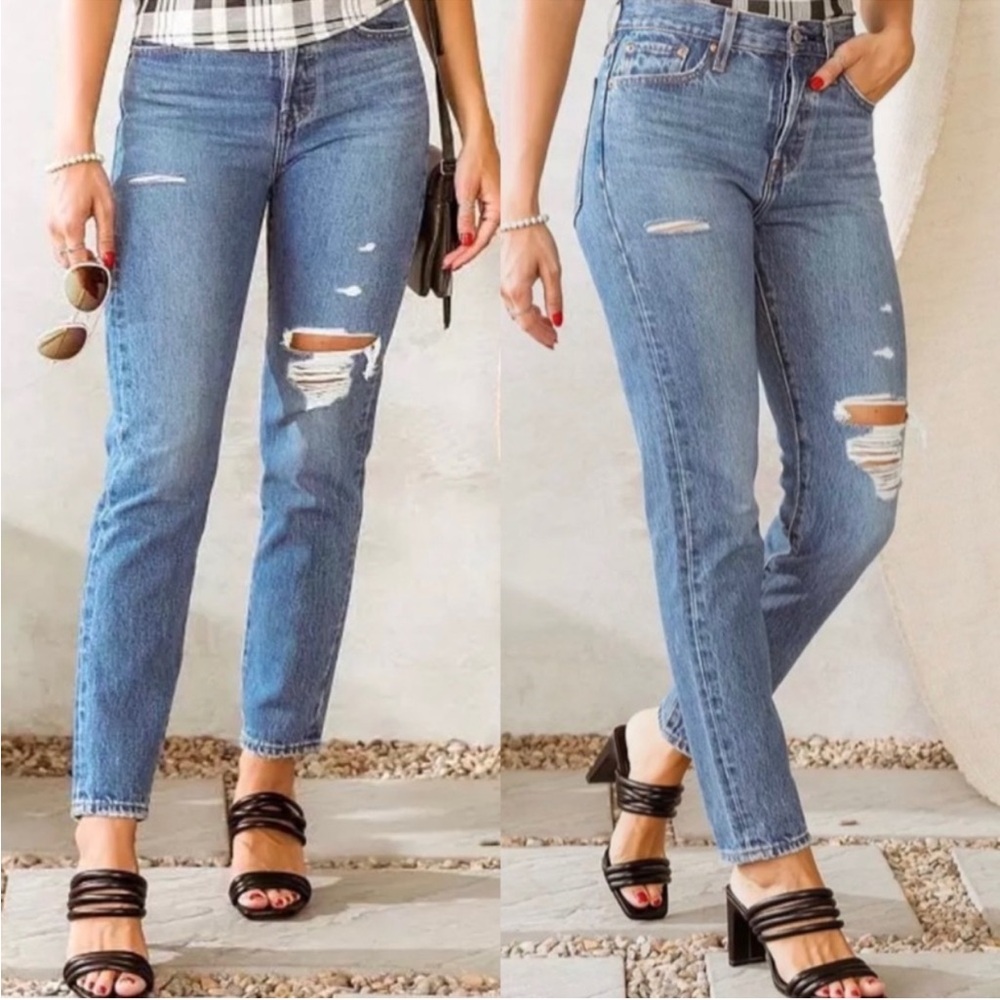 Levi’s Wedgie Icon High Rise Jeans in Athens Asleep Medium Wash - 24 - Picture 4 of 16